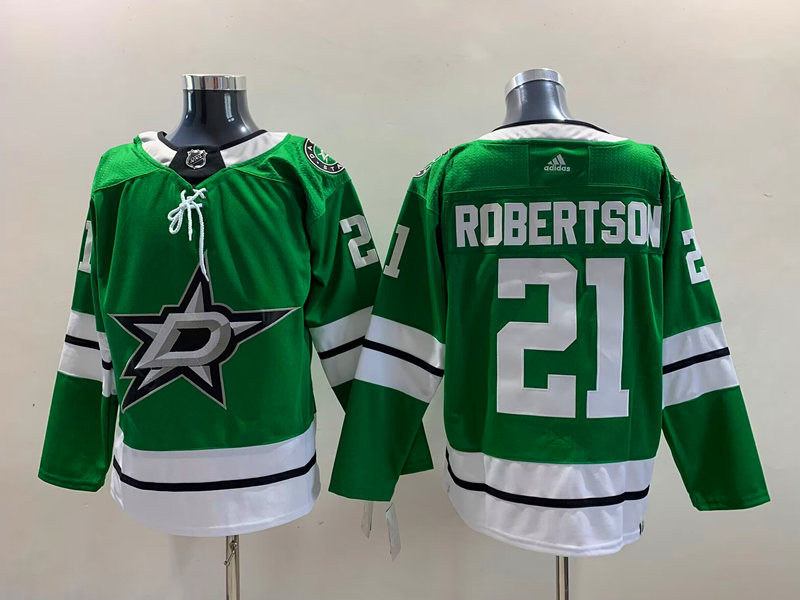 Men's Dallas Stars Jason Robertson #21 Kelly Green 2017/18 Home Breakaway Jersey